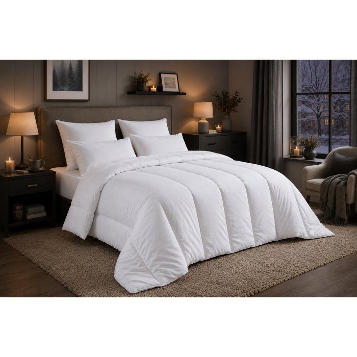 Warm anti-dust mite duvet - 400 gr/m² - BLANREVE - 260 x 240 cm - White