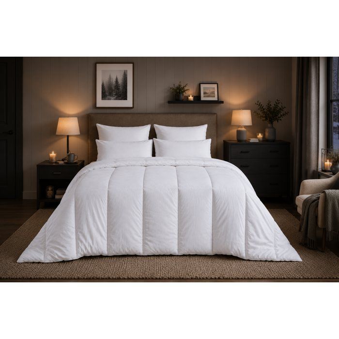 Warm anti-dust mite duvet - 400 gr/m² - BLANREVE - 260 x 240 cm - White