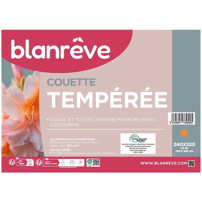 Bettdecke - 240 x 220 cm - BLANREVE - Gemäßigt - 83 g/m² - Bedruckte Muster