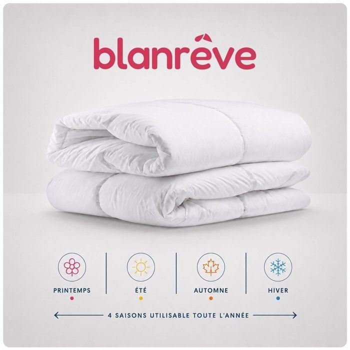 Bettdecke  200 x 200 cm  BLANReVE  4 Jahreszeiten  420 g/m²  Weiß