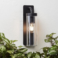 Brilliant - Aosta Outdoor applique - Descendant - Depoli black color - Metal/Plastic E27 1x25W