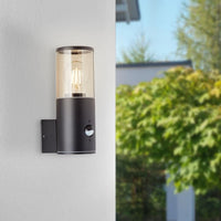 Sergioro exterior applique with detector, black depoli, E27 20W, bulb not included