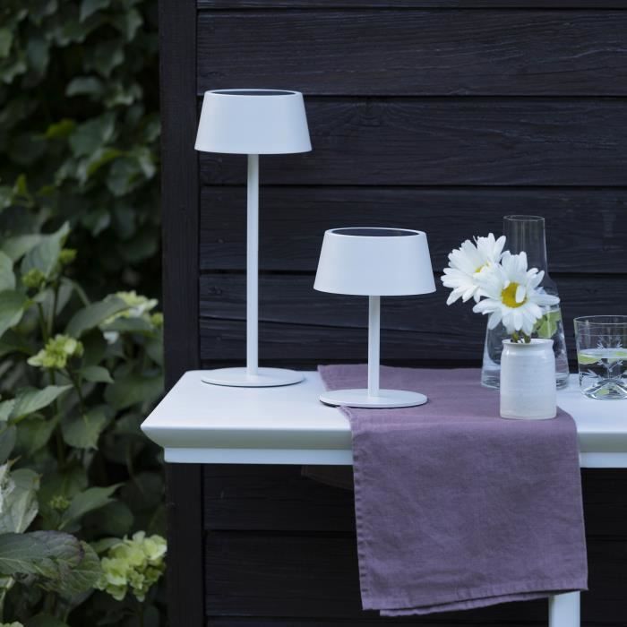 Outdoor table lamp - BRILLIANT - PICCO - LED and solar - Metal and plastic - 5 W - White