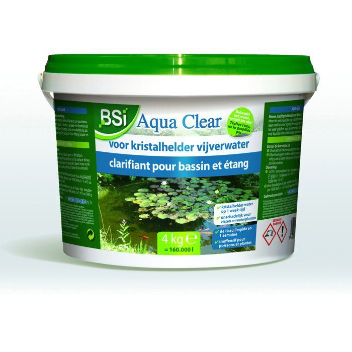 Teichklärer  BSI  Aqua Clear  4 kg  Grünes und trübes Wasser  Intensivbehandlung  Für Teich un