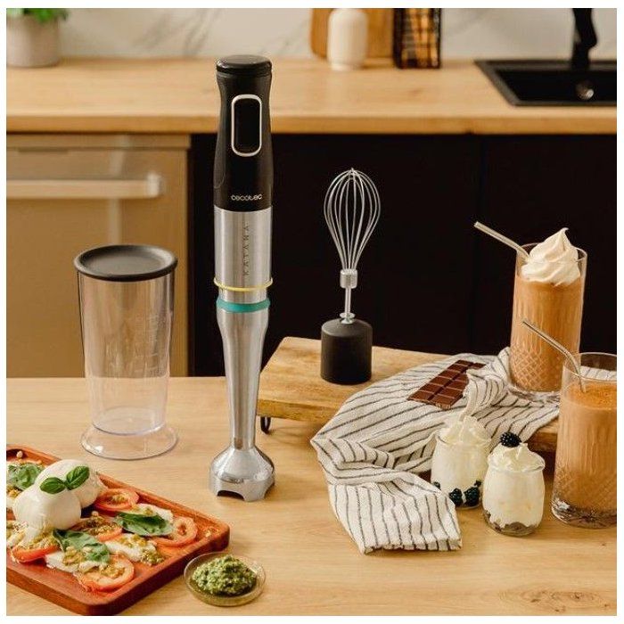 Stabmixer  CECOTEC  Katana 15 Cream B  1500 W  4-Klingen-Design  800 ml Glasbehälter  Schwarz