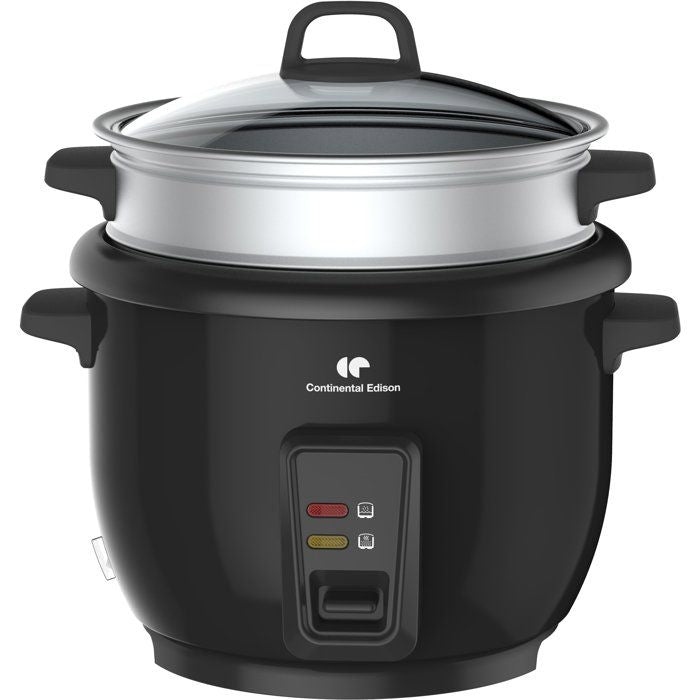 Reiskocher - CONTINENTAL EDISON - CECR18B - 700 W - 1,8 l - Mit Dampfkorb - Warmhaltefunktion - Edel