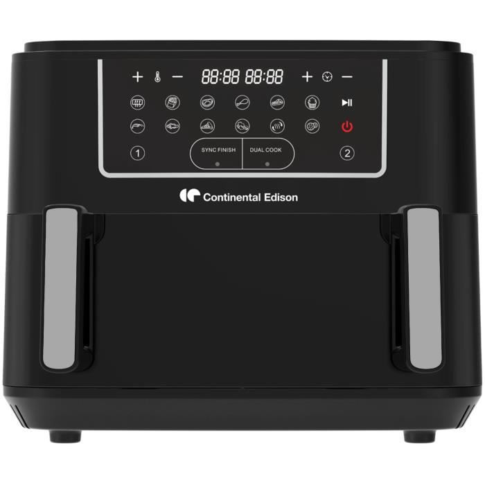 Continental Edison CEFR2400TB Heißluftfritteuse  2600 W  10,5 l  Schwarz