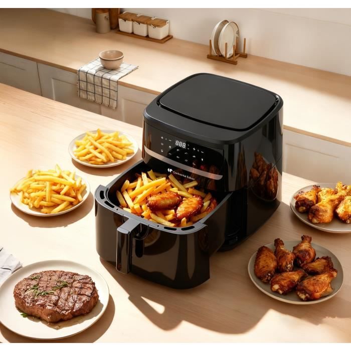 Continental Edison CEFR240092L Heißluftfritteuse  1800 W  9,2 l  Schwarz