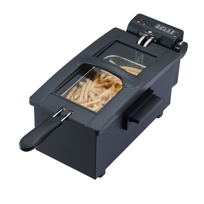 Fritteuse  CONTINENTAL EDISON  CEFR3BLK  3 l  2000 W  1 Korb  Schwarz
