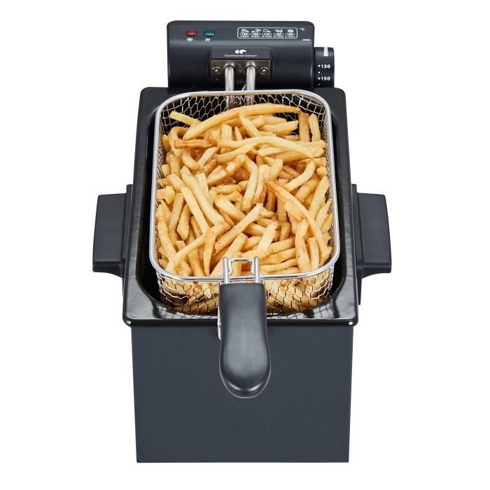 Fritteuse  CONTINENTAL EDISON  CEFR3BLK  3 l  2000 W  1 Korb  Schwarz