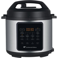 Multikocher-Schnellkochtopf - CONTINENTAL EDISON - CEMCSP10006L - 6 l - 1000 W - Schwarz und Edelsta