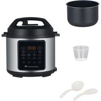 Multikocher-Schnellkochtopf - CONTINENTAL EDISON - CEMCSP10006L - 6 l - 1000 W - Schwarz und Edelsta