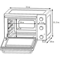 Continental Edison CEMF35B4 - Electric minifour 35L Black - 1500W - Rotissoire, natural convection