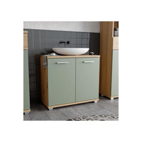 CHAMP  Unterschrank  2 Türen  69,9 x 28,9 x 62 cm  Eiche Artisan / Salbeigrün  FORTE