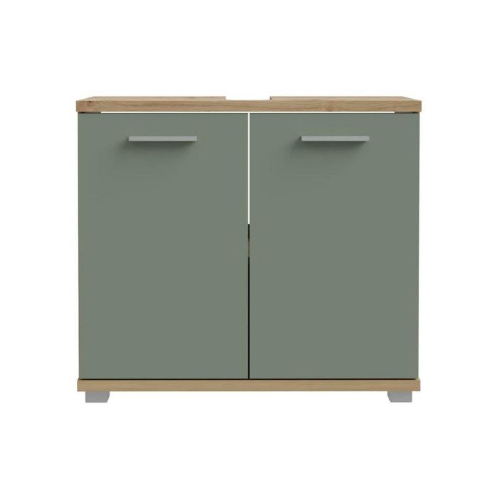 CHAMP  Unterschrank  2 Türen  69,9 x 28,9 x 62 cm  Eiche Artisan / Salbeigrün  FORTE