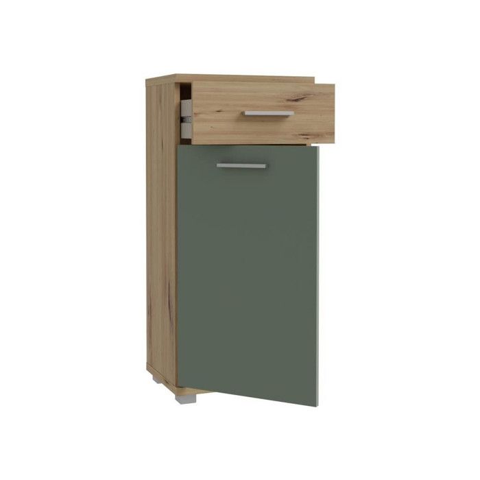 CHAMP  Waschtischunterschrank  40,2 x 28,9 x 87,6 cm  Eiche Artisan / Salbeigrün  FORTE