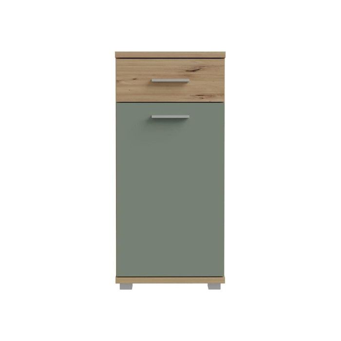 CHAMP  Waschtischunterschrank  40,2 x 28,9 x 87,6 cm  Eiche Artisan / Salbeigrün  FORTE