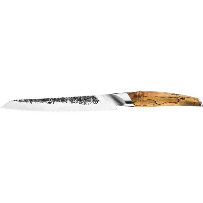 Brotmesser  GESCHMIEDET  KATAI  VG10-Stahl  Griff aus Wurzelholz  L 20,5 cm