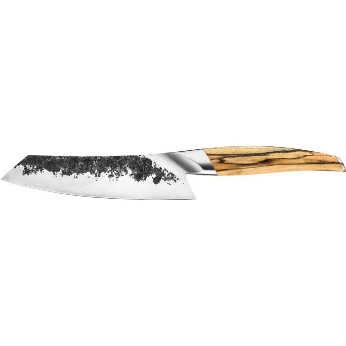 Santoku-Messer  Geschmiedet  Katai  VG10-Stahl  Griff aus Wurzelholz  Länge 18 cm