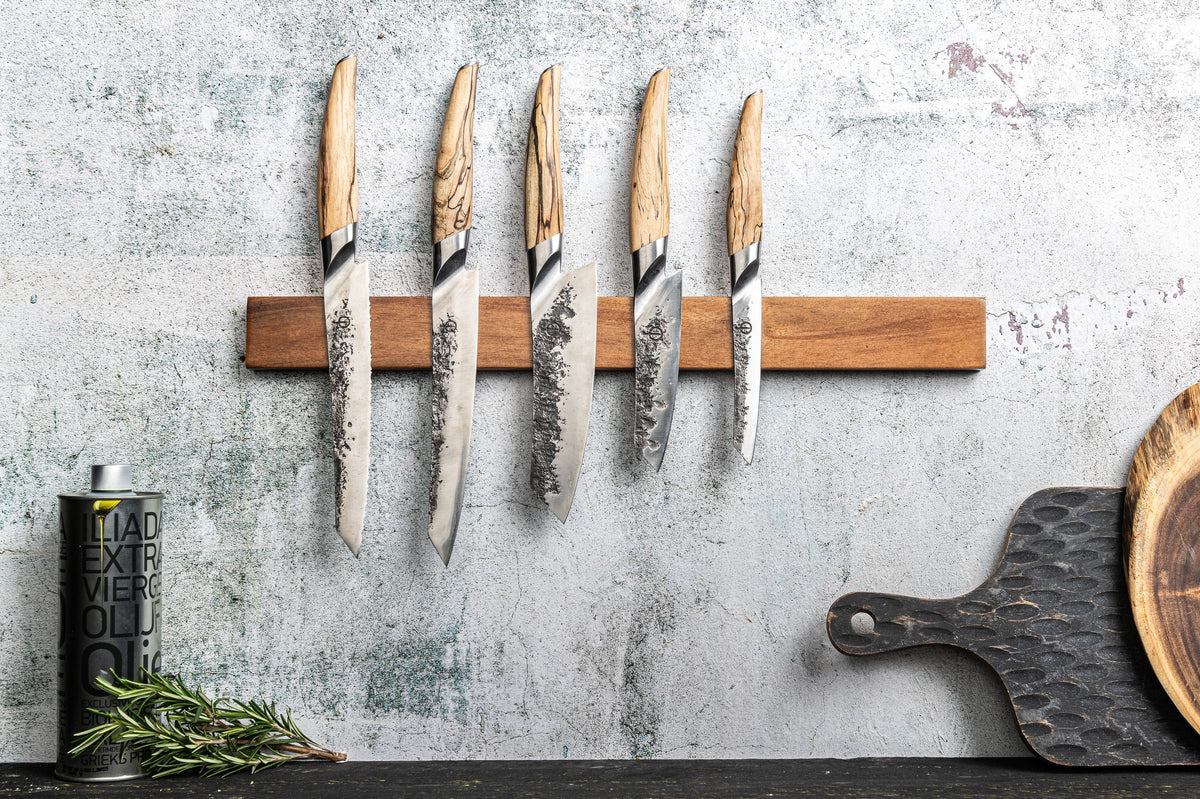 Santoku-Messer  Geschmiedet  Katai  VG10-Stahl  Griff aus Wurzelholz  Länge 14 cm