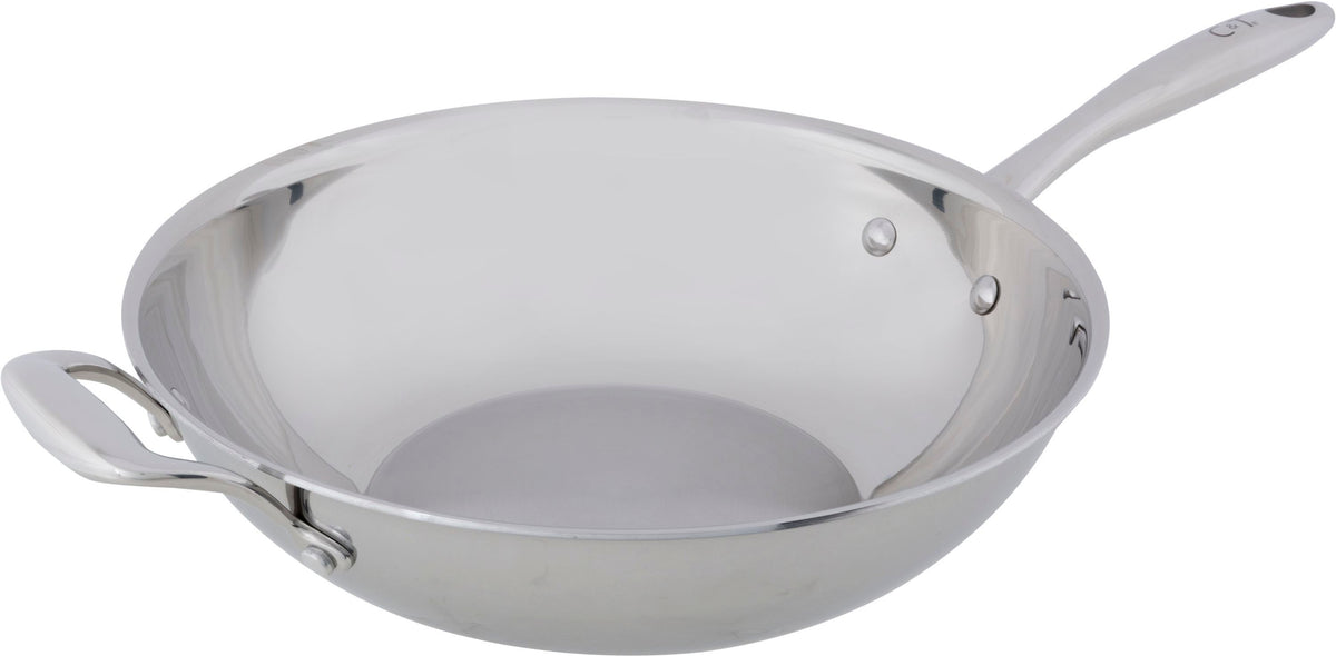 Wok  GEMÜTLICH & TRENDIG  KLASSISCH  Edelstahl  Ø 30 cm  Geeignet für alle Herdarten, inklusive
