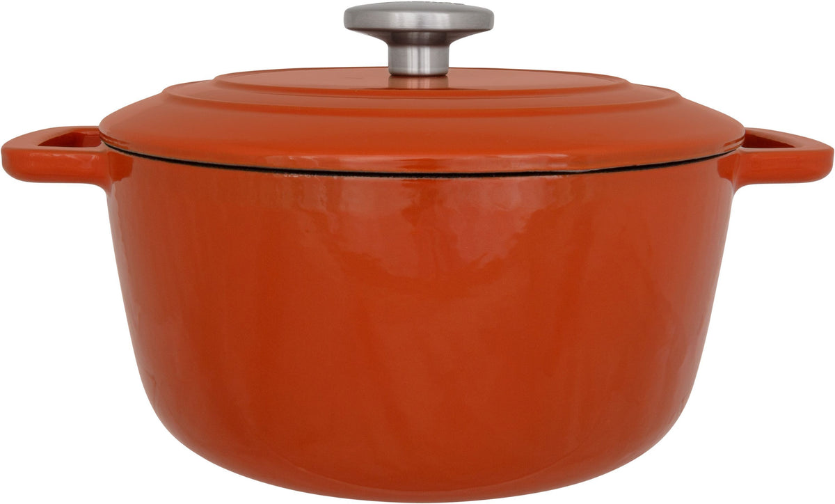 Kasserolle mit Deckel  GEMÜTLICH & TRENDIG  FONTESTIC  Emailliertes Gusseisen  Ø 24 cm  4,6 l 