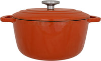 Kasserolle mit Deckel  GEMÜTLICH & TRENDIG  FONTESTIC  Emailliertes Gusseisen  Ø 24 cm  4,6 l 