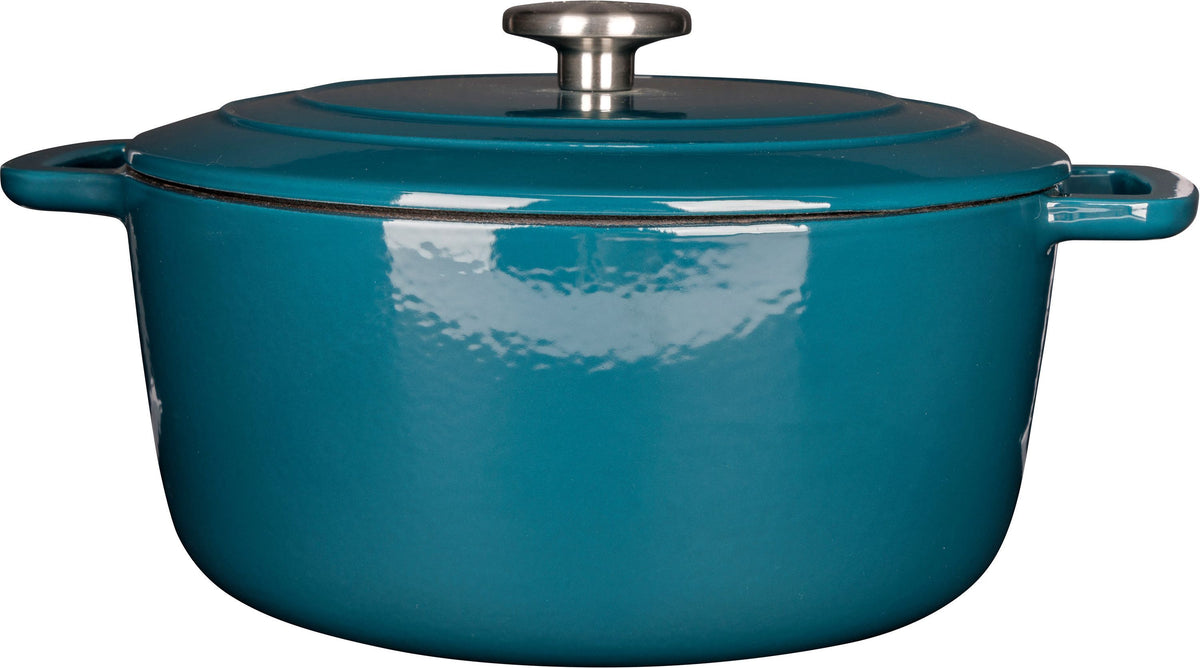Kasserolle mit Deckel  GEMÜTLICH & TRENDIG  FONTESTIC  Emailliertes Gusseisen  Ø 28 cm  6,15 l 