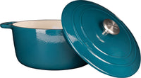 Kasserolle mit Deckel  GEMÜTLICH & TRENDIG  FONTESTIC  Emailliertes Gusseisen  Ø 28 cm  6,15 l 