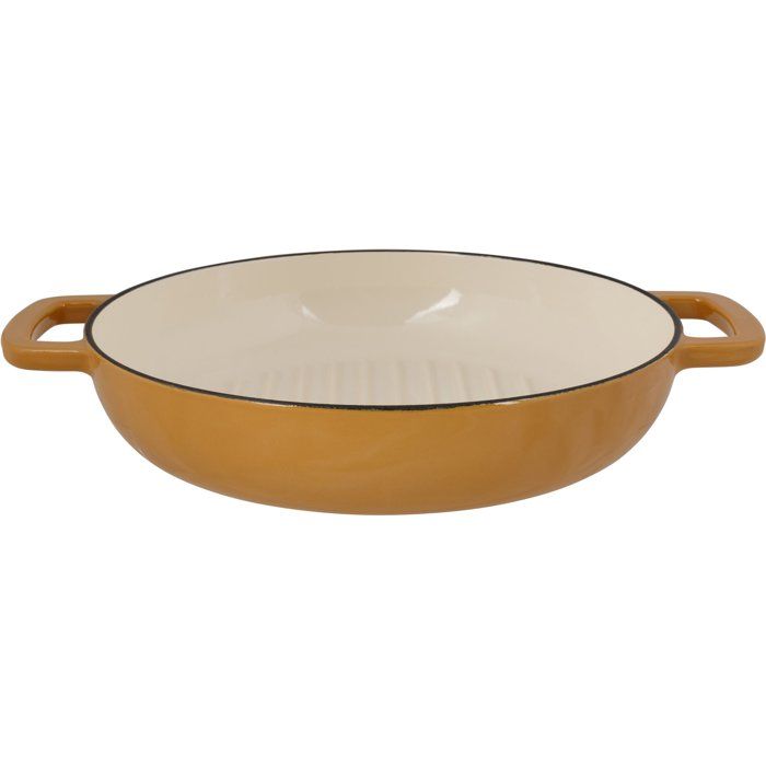 Grillpfanne  GEMÜTLICH & TRENDIG  FONTESTIC  Emailliertes Gusseisen  Ø 28 cm  Geeignet für alle