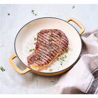 Grillpfanne  GEMÜTLICH & TRENDIG  FONTESTIC  Emailliertes Gusseisen  Ø 28 cm  Geeignet für alle