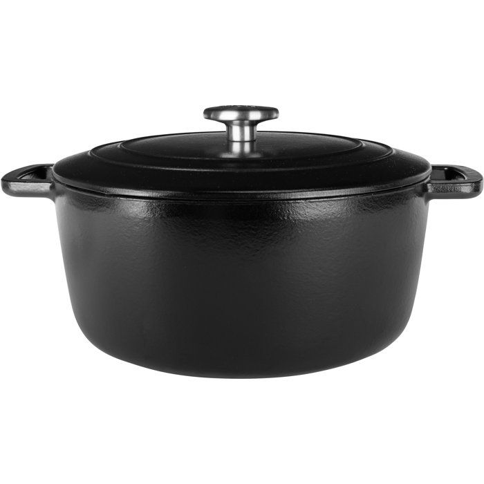 Kasserolle mit Deckel  GEMÜTLICH & TRENDIG  FONTESTIC  Emailliertes Gusseisen  Ø 28 cm  6,15 l 