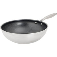 Wok  Gemütlich & Trendig  HEXAPRO  Edelstahl  Ø 24 cm  Antihaftbeschichtung  Geeignet für alle
