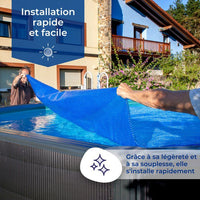 Sommer-Luftpolsterfolie - GRE - 180 µ - Schwimmbad 8,10 x 4,70 m - Für Stahl-/Kunststoff-, Rohr- ode