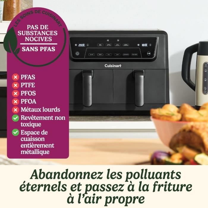 CUISINART Airfryer AFD10OBLE  10,4 l Fassungsvermögen  Doppeltank  Schwarz  2400 W