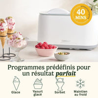 CUISINART Eismaschine - ICE90E - 100 W - 950 ml - Weiß
