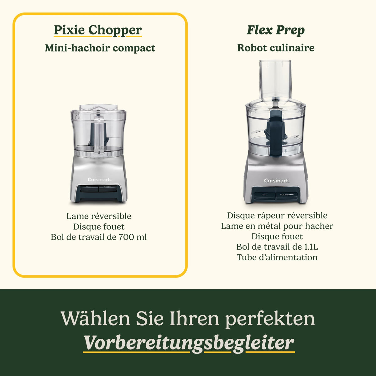 Elektrischer Zerkleinerer - CUISINART - CCH32E Pixie Chopper - 250 W - 0,7 l - Grau