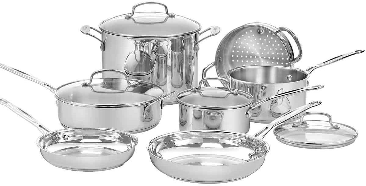Kochgeschirr-Set  Geeignet für alle Herdarten, inklusive Induktion  CUISINART  77-11G  Edelstahl