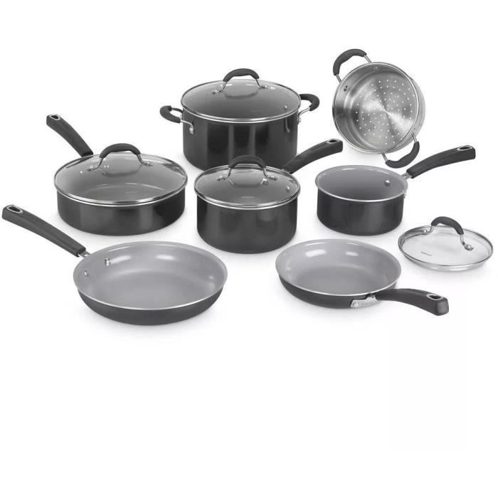Kochgeschirr-Set  Alle Herdarten einschließlich Induktion  CUISINART  54C11BKEU  Keramik  Antih