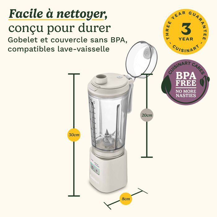 Mixer - CUISINART - PBL100E Blast&Go - 120 W - 500 ml - 50 dB - Weiß