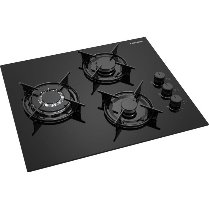 Gaskochfeld - DAEWOO - 3 Brenner - 60 cm - BH6GKR21BNL - Schwarz