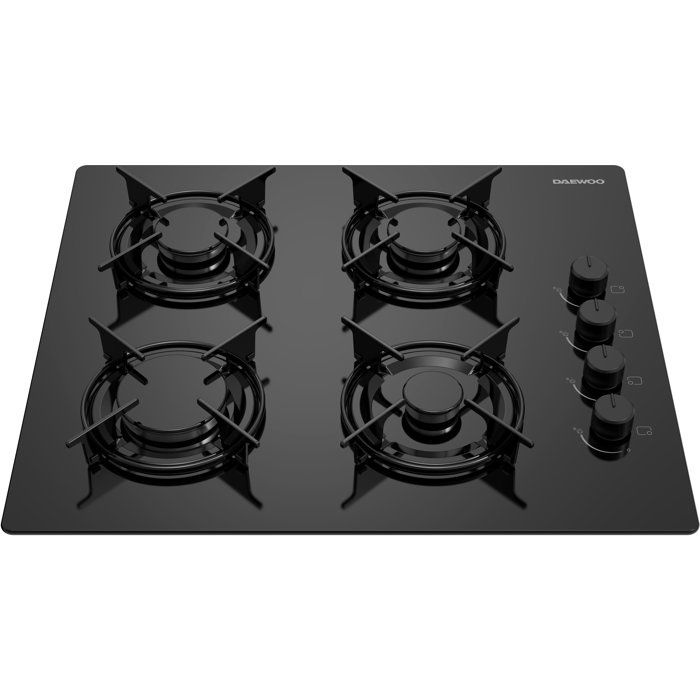 Gaskochfeld - DAEWOO - 4 Brenner - 60 cm - BH6GKR40BNL - Schwarz