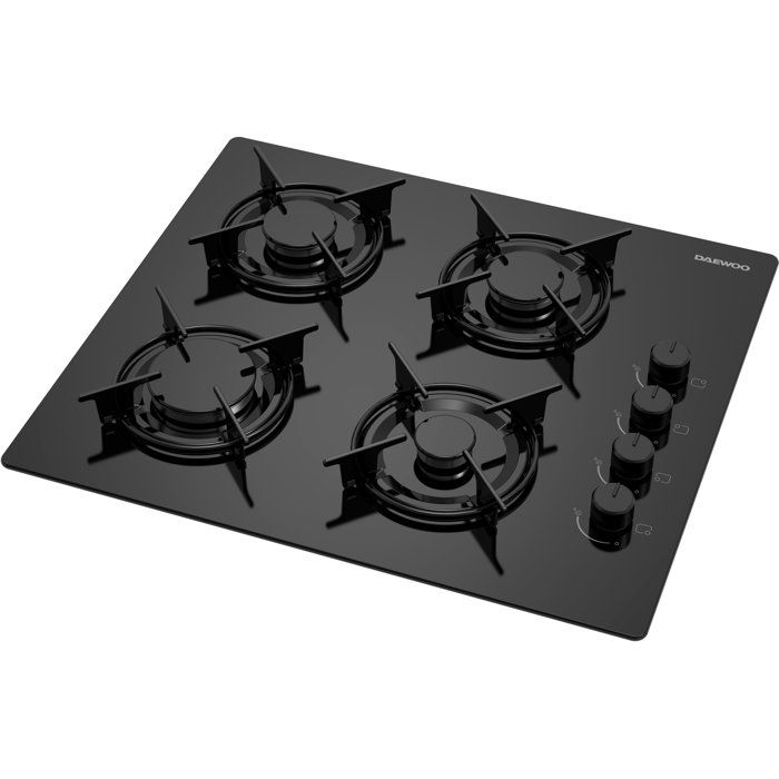 Gaskochfeld - DAEWOO - 4 Brenner - 60 cm - BH6GKR40BNL - Schwarz