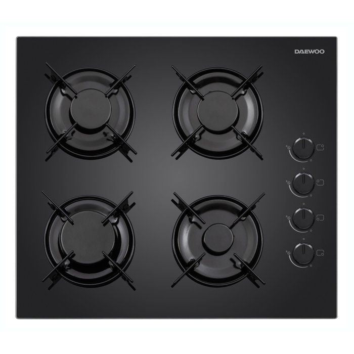 Gaskochfeld - DAEWOO - 4 Brenner - 60 cm - BH6GKR40BNL - Schwarz