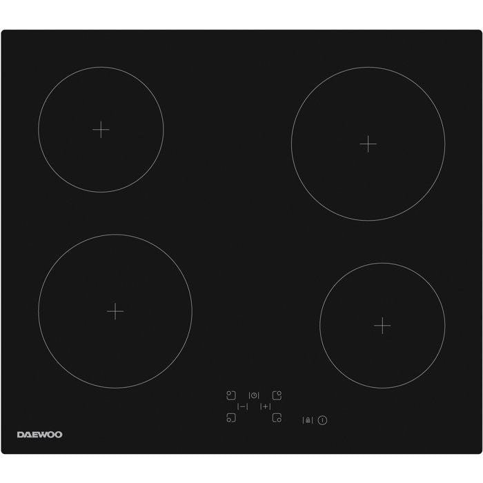 Cerankochfeld - DAEWOO - 4 Brenner - 60 cm - BH6VTF27BNM - Schwarz