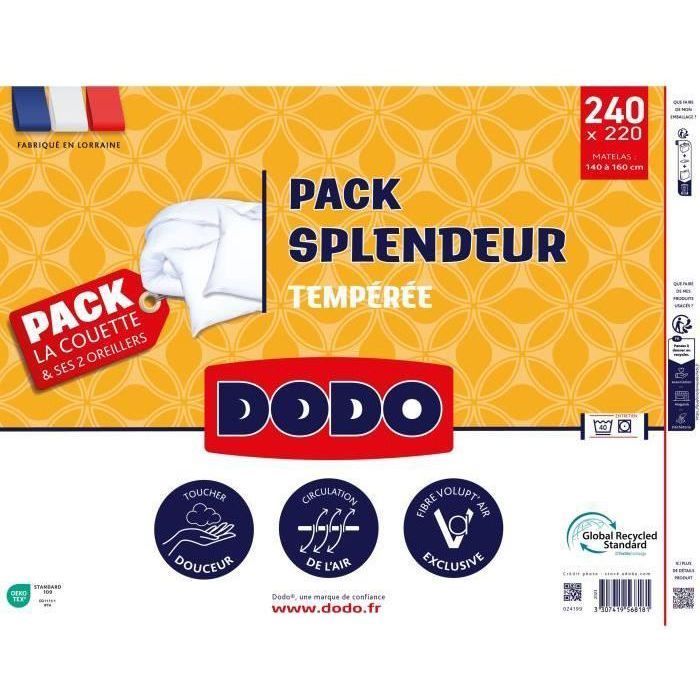 Duvet pack 220 x 240 cm + 2 pillows 60 x 60 cm - Splendor - 100% Polyester FCS 300 g/m² - White - Do