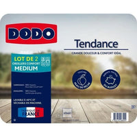Dodo lot of 2 trendy pillows - 60 x 60 cm - 100% polyester fiber hollow silicone polyester - white