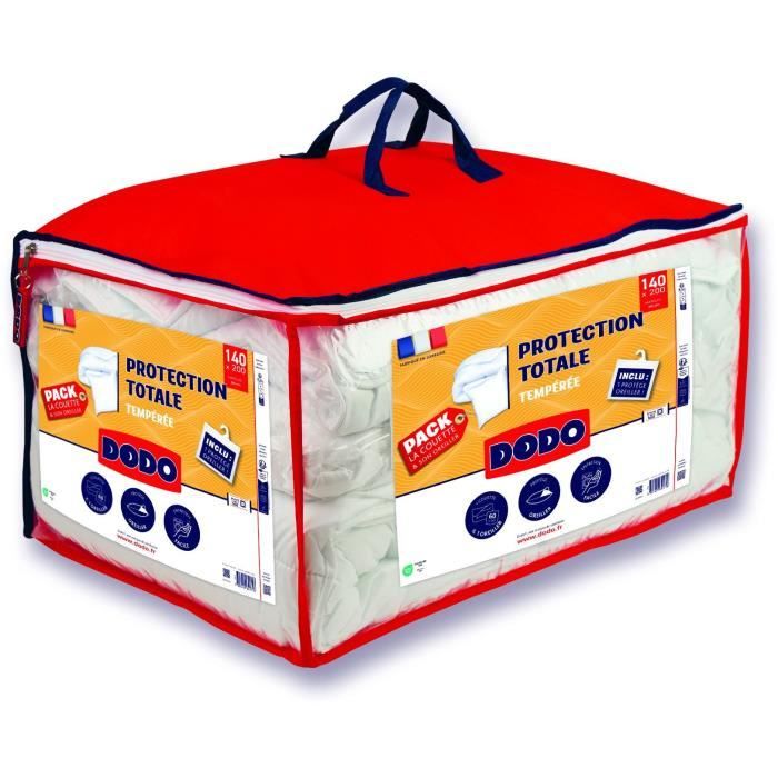 Protection pack: duvet 140x200 cm + pillowcase + 1 pillow protector - Made in France