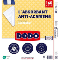 Absorbent mattress protector - 140x190 cm - Cotton - Anti -mite