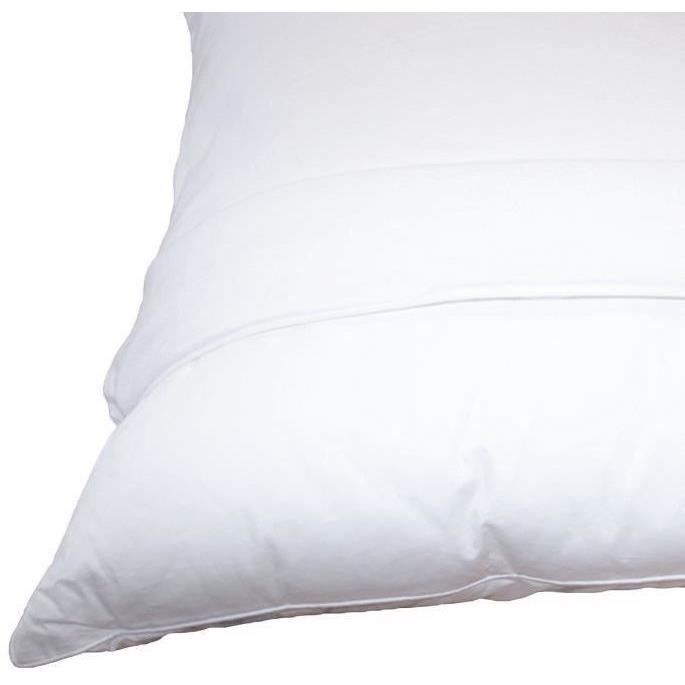 DODO Pack 2 trendy pillows 60x60cm + 2 waterproof pillow protectors 60x60 cm - 100% Polyester fillin